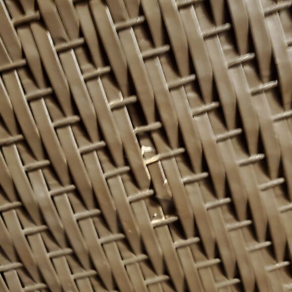 VTG 1975 Wicker Clothes Hamper Burlington Basket Company Chocolate 22.5x19.5x10 - Picture 16 of 16